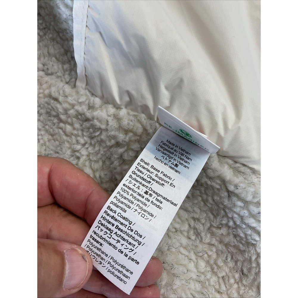 J.Crew XS Womens Sherpa Lined Puffer Jacket White Coat Primaloft $248 Cropped - Picture 8 of 11